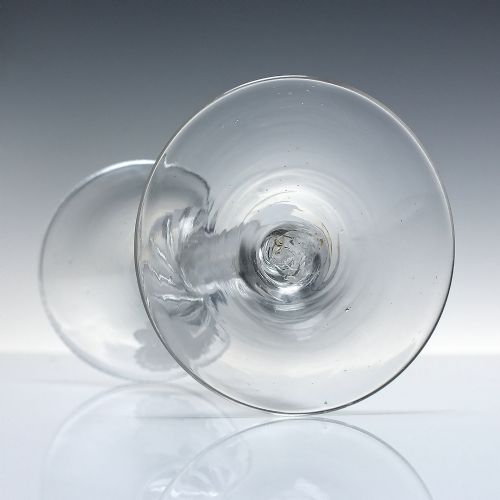PAIR OF GEORGIAN DOUBLE HEADED EAGLE ENGRAVED AIR TWIST WINE GLASSES C1750 - ADDITIONAL PHOTO 8