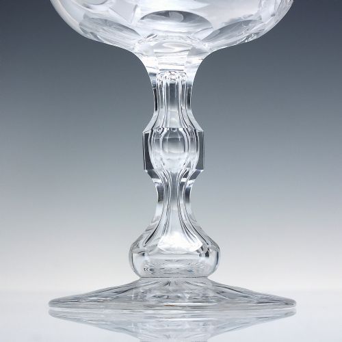 PAIR 19TH CENTURY ENGRAVED RICHARDSON GLASS WINE GOBLETS C1880 - ADDITIONAL PHOTO 2