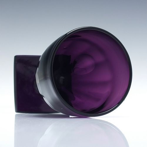 PAIR 19TH CENTURY AMETHYST WINE GLASSES C1880 - ADDITIONAL PHOTO 4