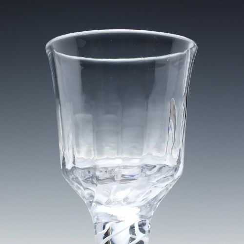 GEORGIAN DOUBLE SERIES OPAQUE TWIST WINE GLASS C1760 - ADDITIONAL PHOTO 4