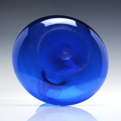 19TH CENTURY BRISTOL BLUE GLASS MELL DECANTER C1830 - ADDITIONAL PHOTO 2
