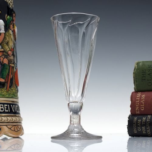 18th century rib moulded ale glass c1780 - CATEGORY: ANTIQUE GLASS - DATED GEORGIAN