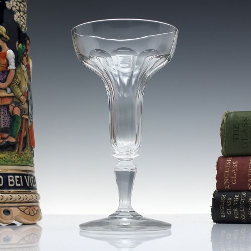 victorian pan top champagne glass c1870 - CATEGORY: ANTIQUE GLASS - DATED VICTORIAN