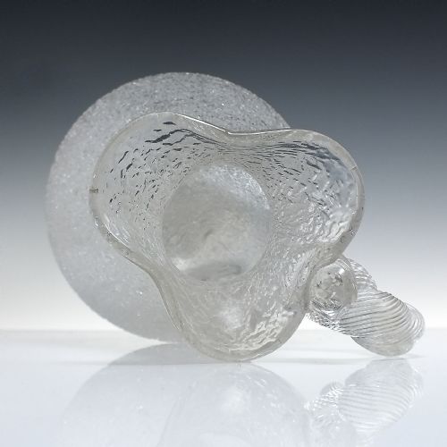 19TH CENTURY OVERSHOT GLASS CHAMPAGNE JUG WITH ICE COMPARTMENT C1880 - ADDITIONAL PHOTO 4