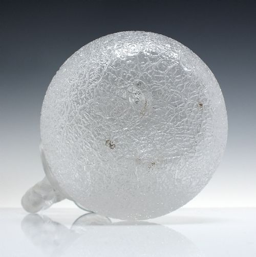 19TH CENTURY OVERSHOT GLASS CHAMPAGNE JUG WITH ICE COMPARTMENT C1880 - ADDITIONAL PHOTO 5