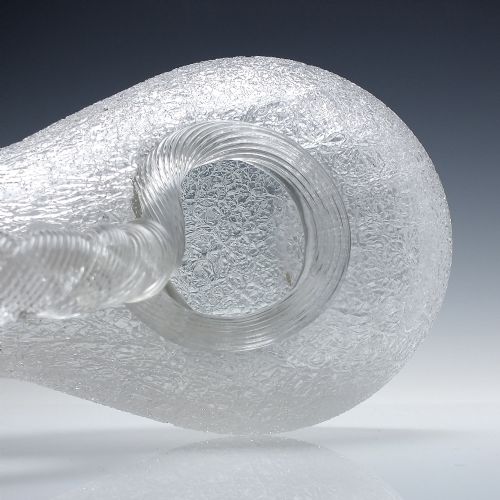 19TH CENTURY OVERSHOT GLASS CHAMPAGNE JUG WITH ICE COMPARTMENT C1880 - ADDITIONAL PHOTO 6