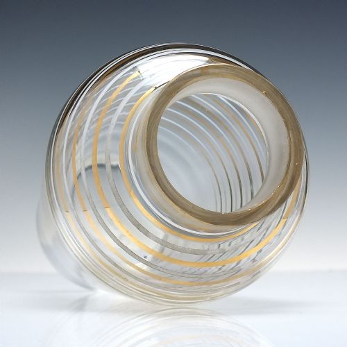 ART DECO GLASS COCKTAIL DECANTER SHAKER C1930 - ADDITIONAL PHOTO 2