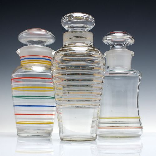 ART DECO GLASS COCKTAIL DECANTER SHAKER C1930 - ADDITIONAL PHOTO 3
