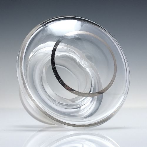 ART DECO GLASS COCKTAIL DECANTER SHAKER WITH SILVERED SHIP C1930 - ADDITIONAL PHOTO 4