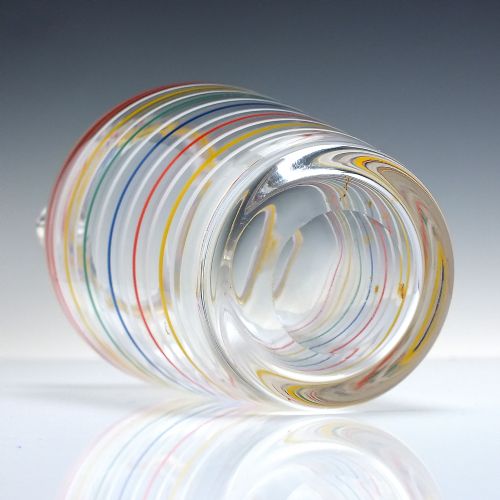 ART DECO HARLIQUIN GLASS COCKTAIL DECANTER SHAKER C193060 - ADDITIONAL PHOTO 4