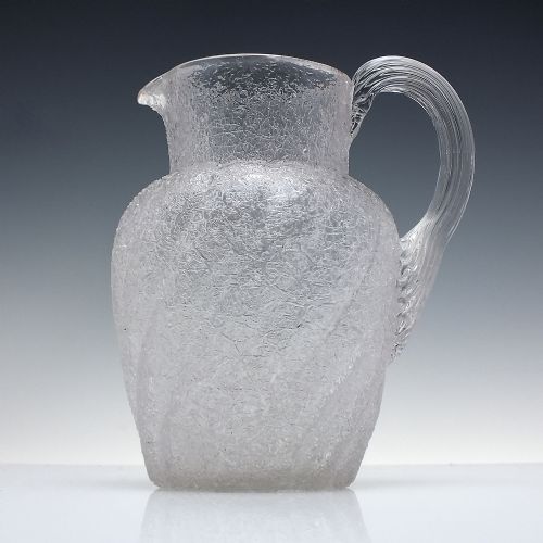 victorian overshot glass water jug c1880 - CATEGORY: ANTIQUE GLASS - DATED 1880