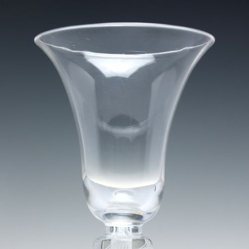 18TH CENTURY TRIPLE KNOP OPAQUE TWIST WINE GLASS C1760 - ADDITIONAL PHOTO 3