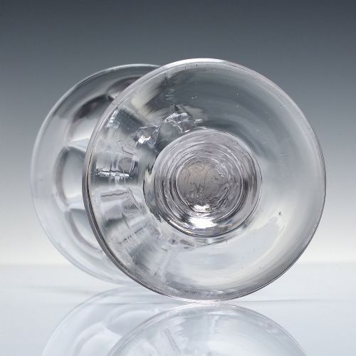 VICTORIAN GLASS RUMMER WITH PETAL MOULDED BOWL C1850 - ADDITIONAL PHOTO 2