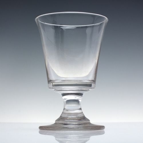 19TH CENTURY GLASS RUMMER WITH FLARED BUCKET BOWL C1840 - ADDITIONAL PHOTO 1