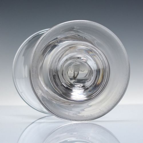 19TH CENTURY GLASS RUMMER WITH FLARED BUCKET BOWL C1840 - ADDITIONAL PHOTO 2