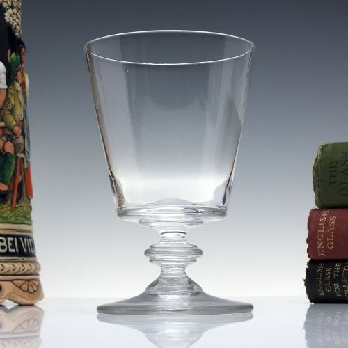 georgian glass rummer with annulated knop c1820 - CATEGORY: ANTIQUE GLASS - DATED GEORGIAN