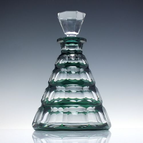 art deco val st lambert glass ships decanter c1930 - CATEGORY: ANTIQUE GLASS - DATED 1930