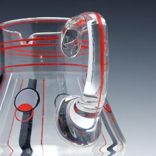 VINTAGE ART DECO GLASS PITCHER OR JUG C1930 - ADDITIONAL PHOTO 2