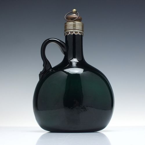 victorian green glass flagon decanter c1890 - CATEGORY: ANTIQUE GLASS - DATED 1890