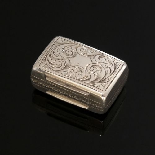VICTORIAN SILVER VINAIGRETTE BY EDWARD SMITH BIRMINGHAM 1862 - ADDITIONAL PHOTO 3