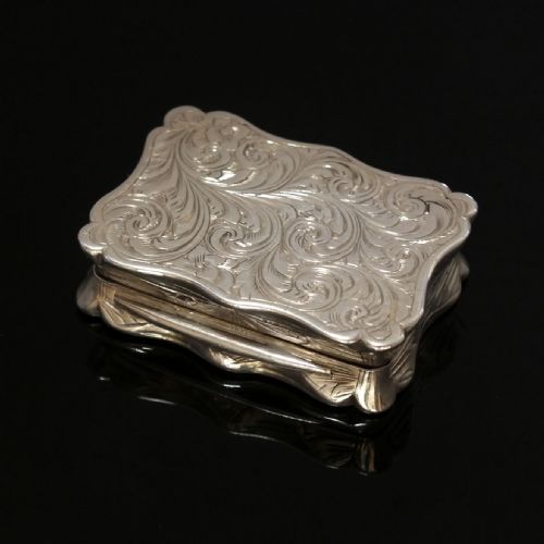 RARE VICTORIAN SILVER VINAIGRETTE BY EDWARD SMITH BIRMINGHAM 1856 - ADDITIONAL PHOTO 4