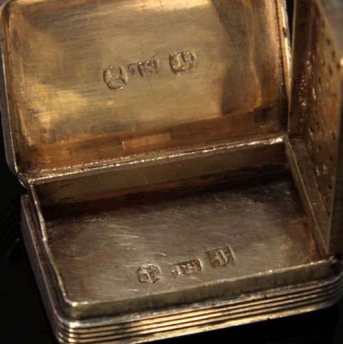 GEORGIAN SILVER VINAIGRETTE BY THOMAS SHAW BIRMINGHAM 1829 - ADDITIONAL PHOTO 3