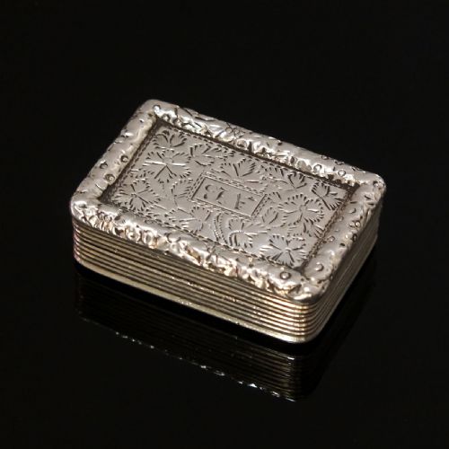 GEORGIAN SILVER VINAIGRETTE BY THOMAS SHAW BIRMINGHAM 1829 - ADDITIONAL PHOTO 4