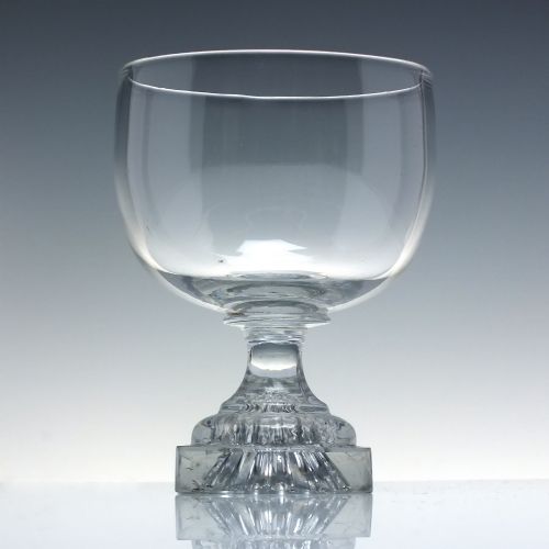 georgian glass rummer with lemon squeezer foot c1800 - CATEGORY: ANTIQUE GLASS - DATED GEORGIAN