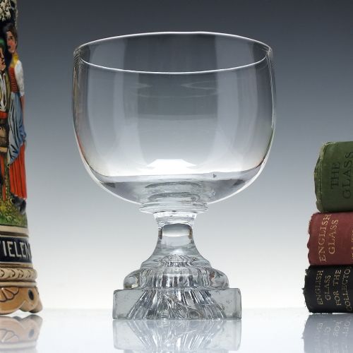 GEORGIAN GLASS RUMMER WITH LEMON SQUEEZER FOOT C1800 - ADDITIONAL PHOTO 1