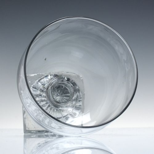 GEORGIAN GLASS RUMMER WITH LEMON SQUEEZER FOOT C1800 - ADDITIONAL PHOTO 2