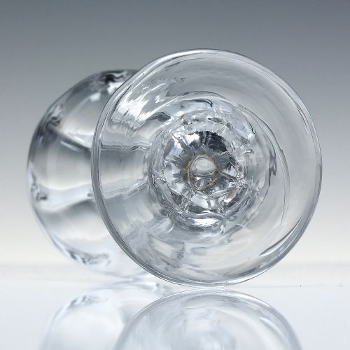 18TH CENTURY PAN TOP RIBBED SYLLABUB GLASS C1760 - ADDITIONAL PHOTO 3