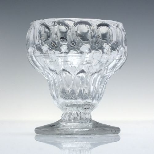rare georgian hexagonal moulded monteith or bonnet glass c1780 - CATEGORY: ANTIQUE GLASS - DATED GEORGIAN