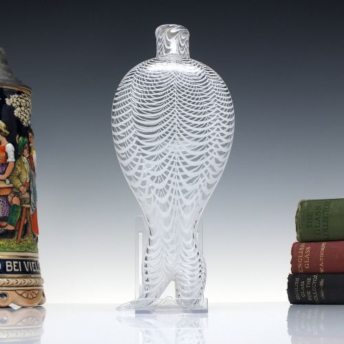 RARE LARGE NAILSEA GLASS STIRRUP GLASS BOOT FLASK PINT C1930 - ADDITIONAL PHOTO 2