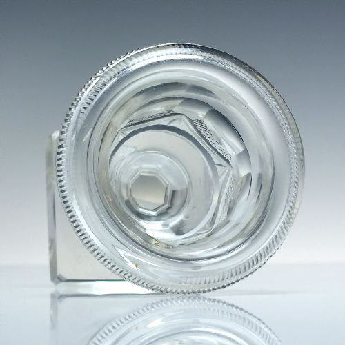 three georgian salt dishes with turnover rims c1830 - CATEGORY: ANTIQUE GLASS - DATED VICTORIAN