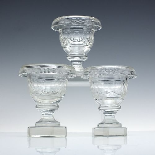 THREE GEORGIAN SALT DISHES WITH TURNOVER RIMS C1830 - ADDITIONAL PHOTO 2