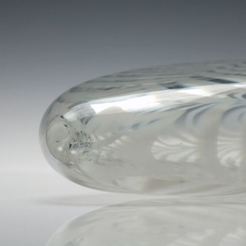 VICTORIAN NAILSEA GLASS FLASK WITH RARE OPALESCENT RIM C1830 - ADDITIONAL PHOTO 6