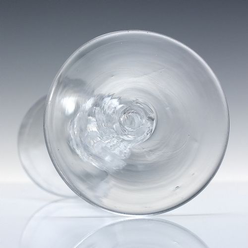 RARE TRIPLE KNOP 18TH CENTURY AIR TWIST WINE GLASS C1750 - ADDITIONAL PHOTO 5