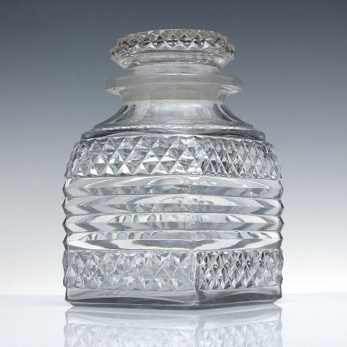 GEORGIAN CUT GLASS TEA CADDY C1820 - ADDITIONAL PHOTO 1