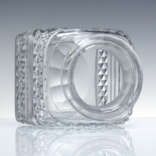 GEORGIAN CUT GLASS TEA CADDY C1820 - ADDITIONAL PHOTO 2