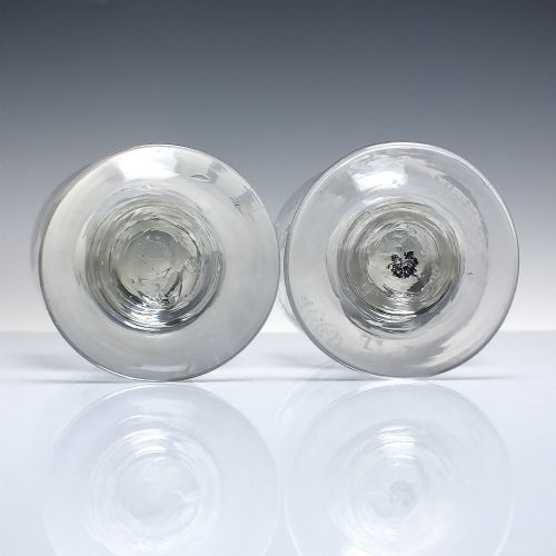PAIR VICTORIAN ENGRAVED GLASS RUMMERS C1850 - ADDITIONAL PHOTO 8