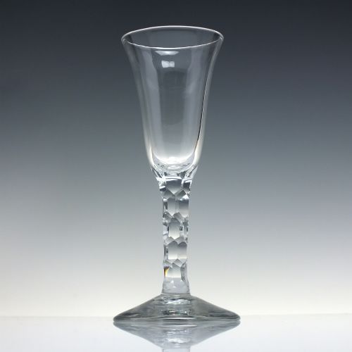 18TH CENTURY FACET CUT ALE GLASS C1780 - ADDITIONAL PHOTO 1