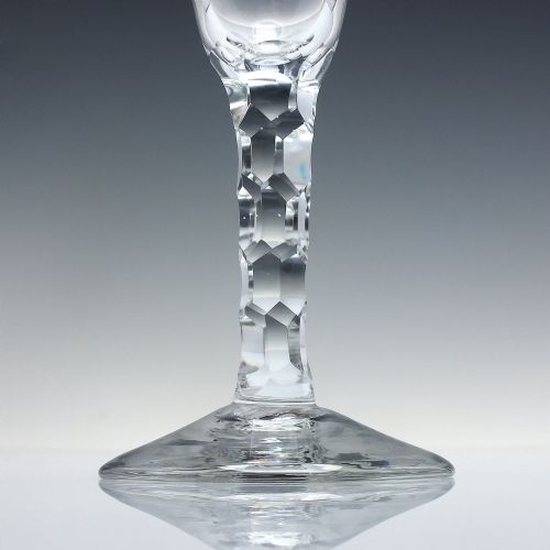 18TH CENTURY FACET CUT ALE GLASS C1780 - ADDITIONAL PHOTO 2