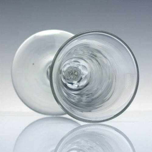 18TH CENTURY FACET CUT ALE GLASS C1780 - ADDITIONAL PHOTO 4