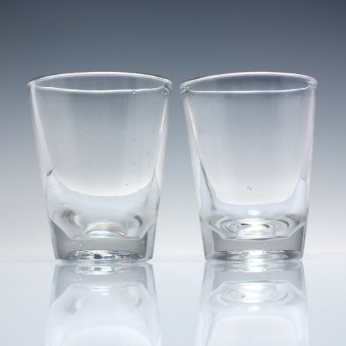 pair 19th century whisky glass tumblers c1870 - CATEGORY: ANTIQUE GLASS - DATED VICTORIAN