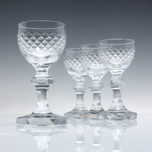 four antique port glasses c192030 - CATEGORY: ANTIQUE GLASS - DATED 1900