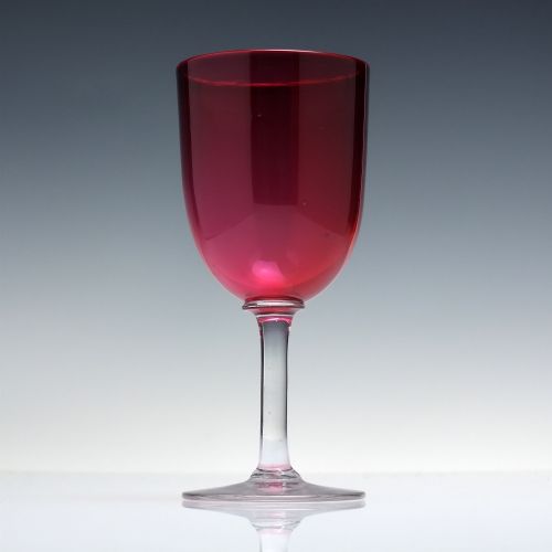 SET OF SIX 19TH CENTURY CRANBERRY WINE GLASSES C1880 - ADDITIONAL PHOTO 1