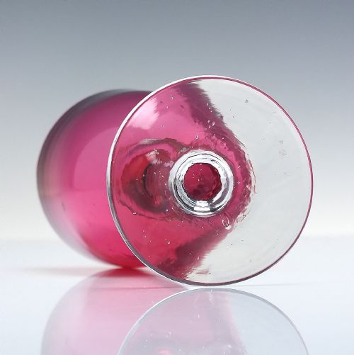 SET OF SIX 19TH CENTURY CRANBERRY WINE GLASSES C1880 - ADDITIONAL PHOTO 3