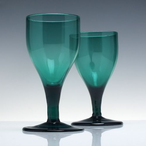 TWO GEORGIAN GREEN WINE GLASSES C1810 - ADDITIONAL PHOTO 1