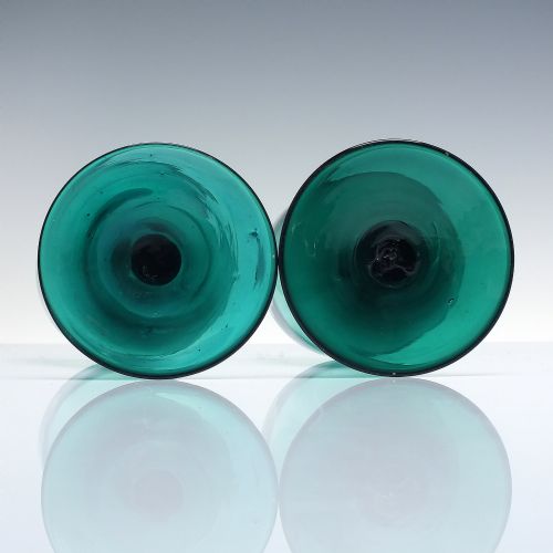 TWO GEORGIAN GREEN WINE GLASSES C1810 - ADDITIONAL PHOTO 4
