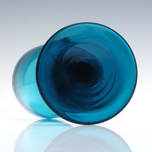 PAIR GEORGIAN PEACOCK BLUE WINE GLASSES C1800 - ADDITIONAL PHOTO 7